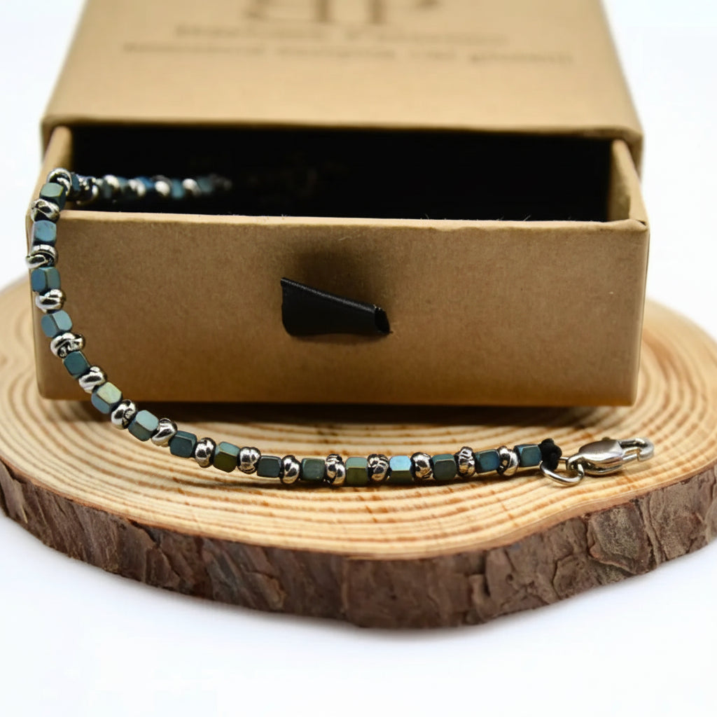 Braid Mini 2.0 Armband – Aquagrün