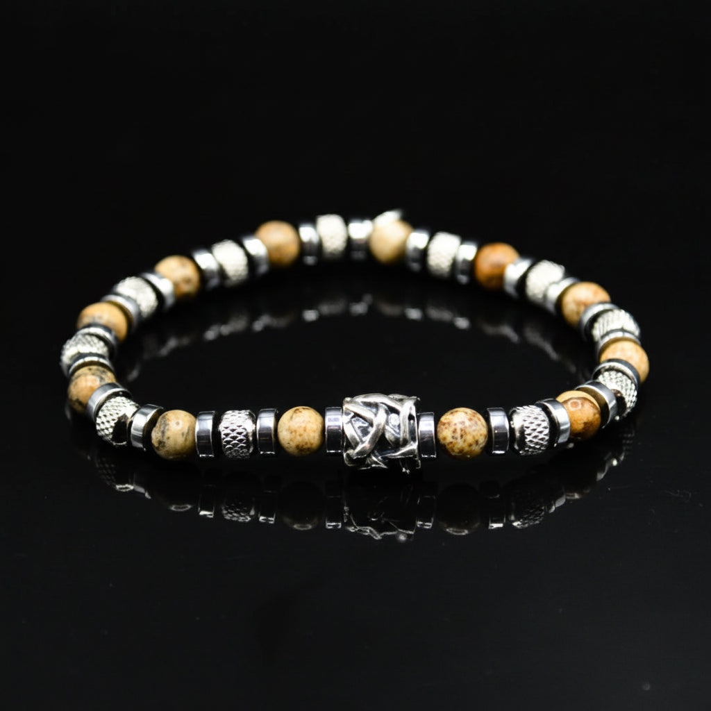 Lila Tigerauge-Armband PASSION mit Silberanschlüssen