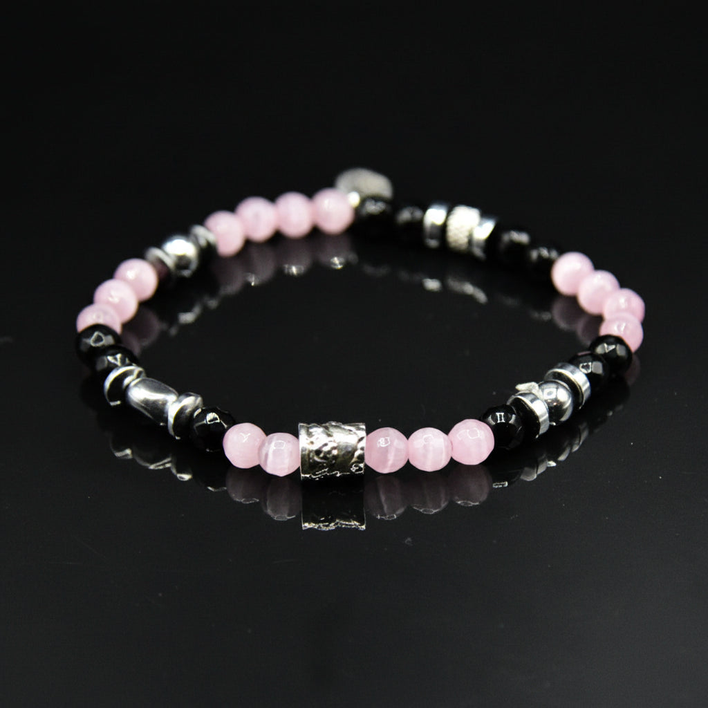 Lila Tigerauge-Armband PASSION mit Silberanschlüssen