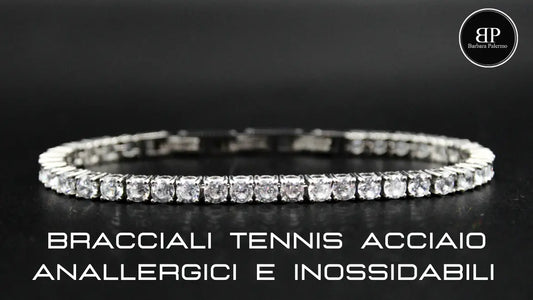 Bracciali tennis acciaio anallergici e inossidabili