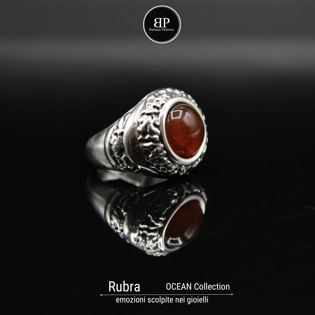 Knallrotes Set: Ring und Armband