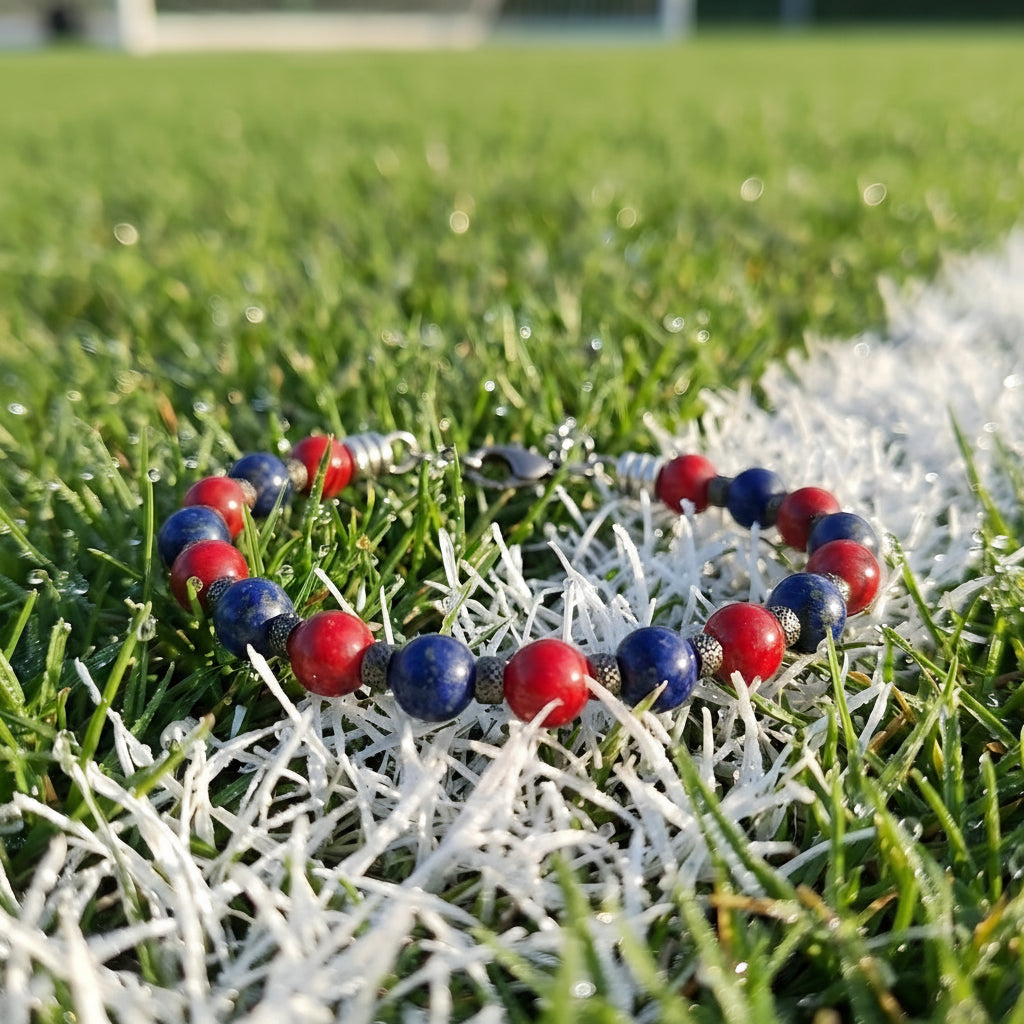 Bracciale Rosso Blu Lapis e Agata Rossa rondelle brunite