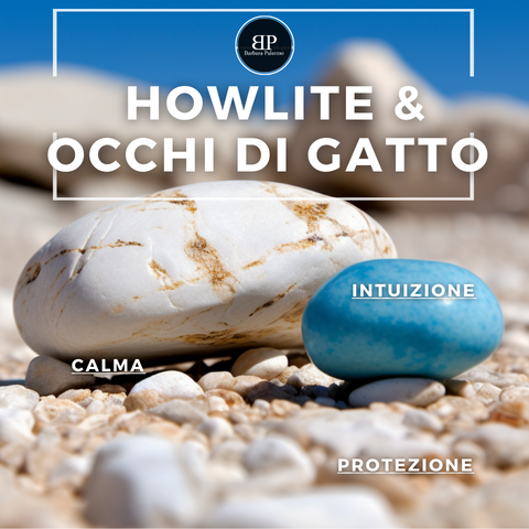 Madrid: Die elegante Halskette aus Howlith und Katzenauge