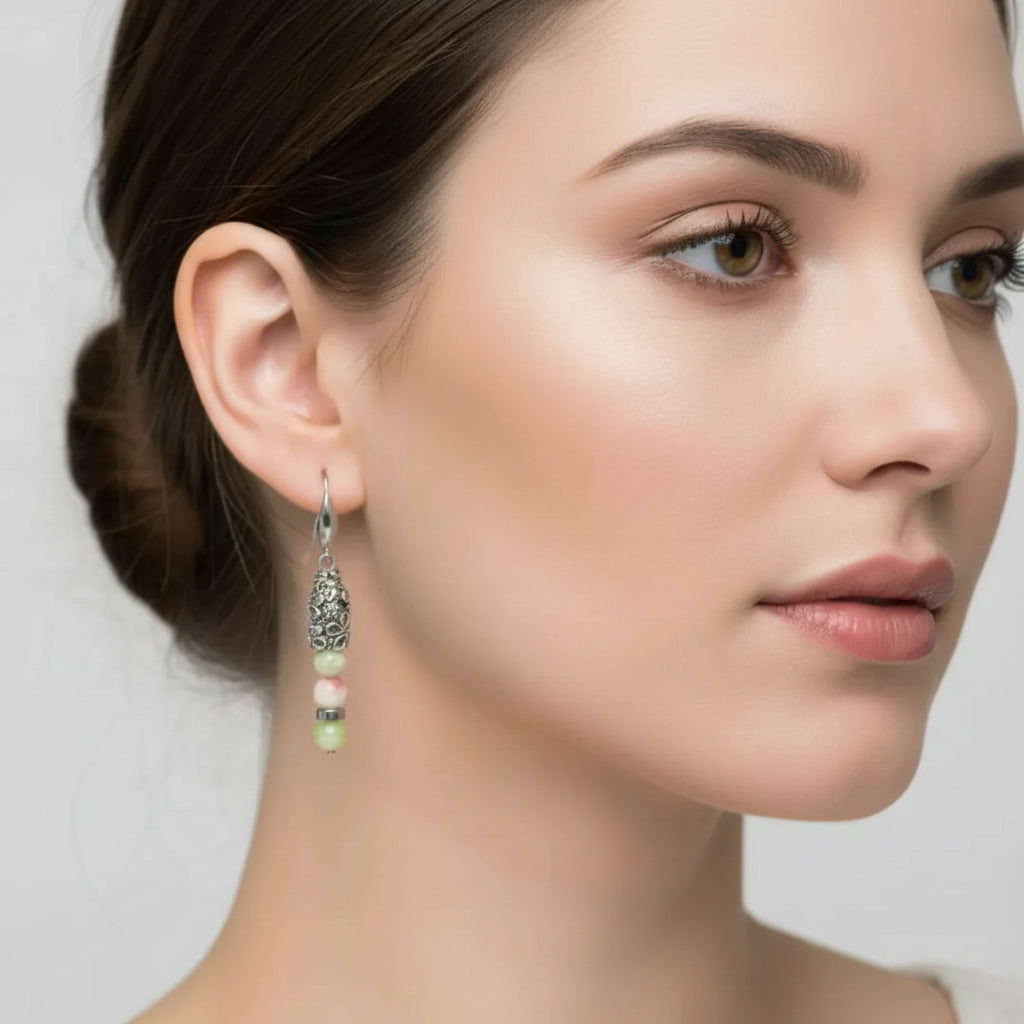Orecchini Eden Oasis: Eleganza di Giada
