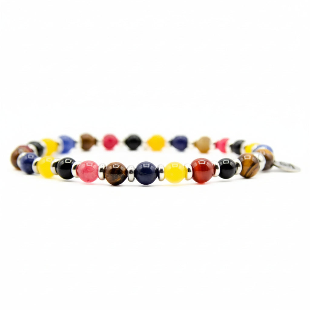 Bracciale stones pietre colorate elastico