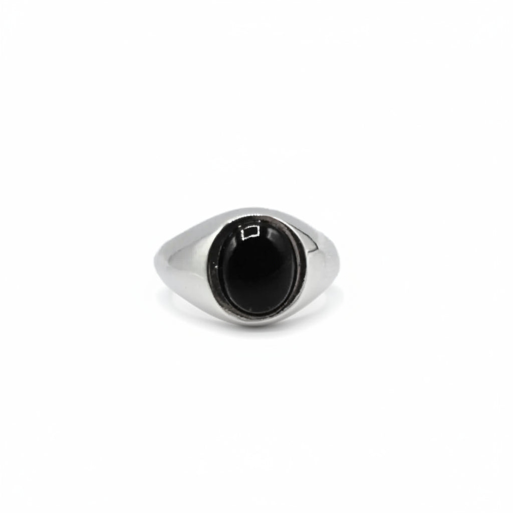 Eternity – Siegelring mit schwarzem Onyx-Cabochon: Klassischer Stil, moderne Raffinesse
