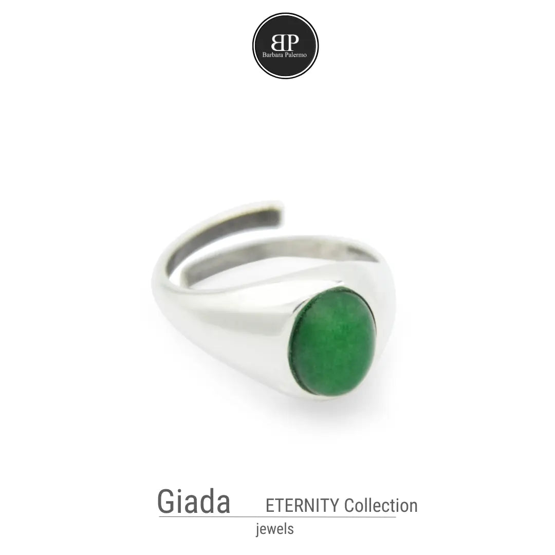 Grüner Jade Eternity Ring – Zeitlose Eleganz