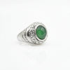 Anello Ocean Emerald con giada verde  Riflesso di Natura Pura