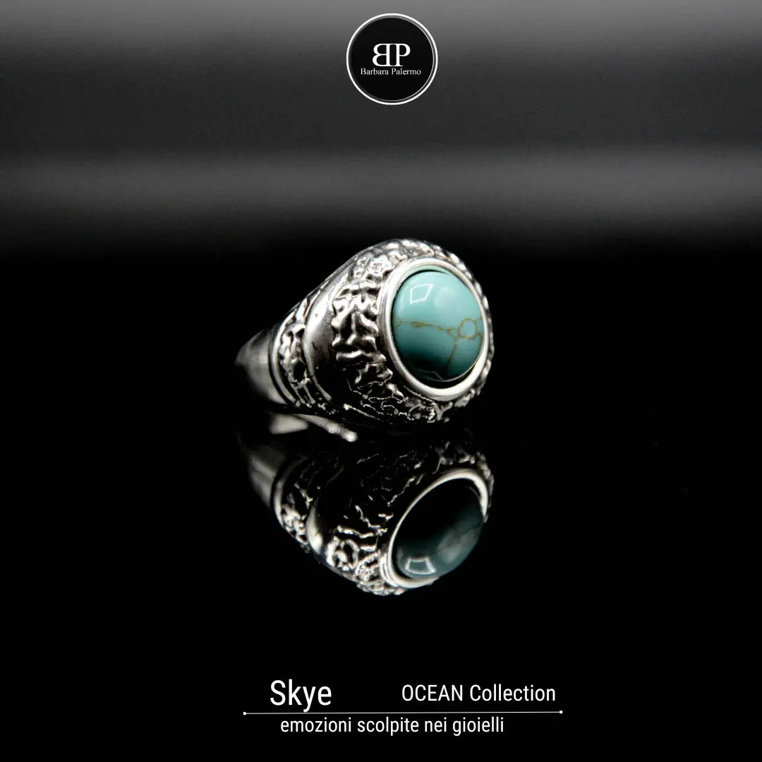 SkyStone Türkis Ring- und Armband-Set