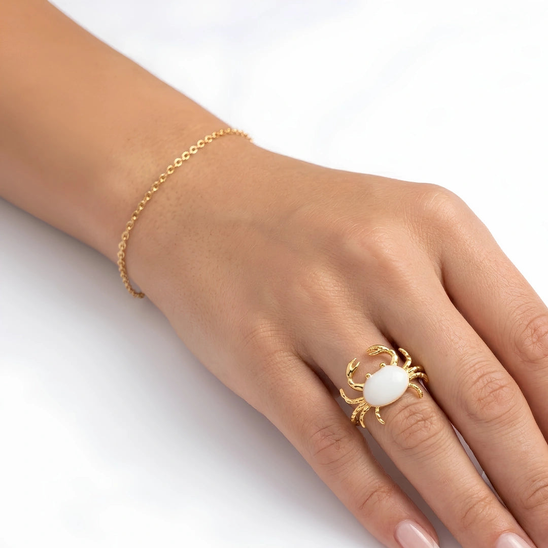 Anello Sea Granchio Bianco