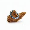 Elastischer Ring mit facettiertem, poliertem blauem Hämatit