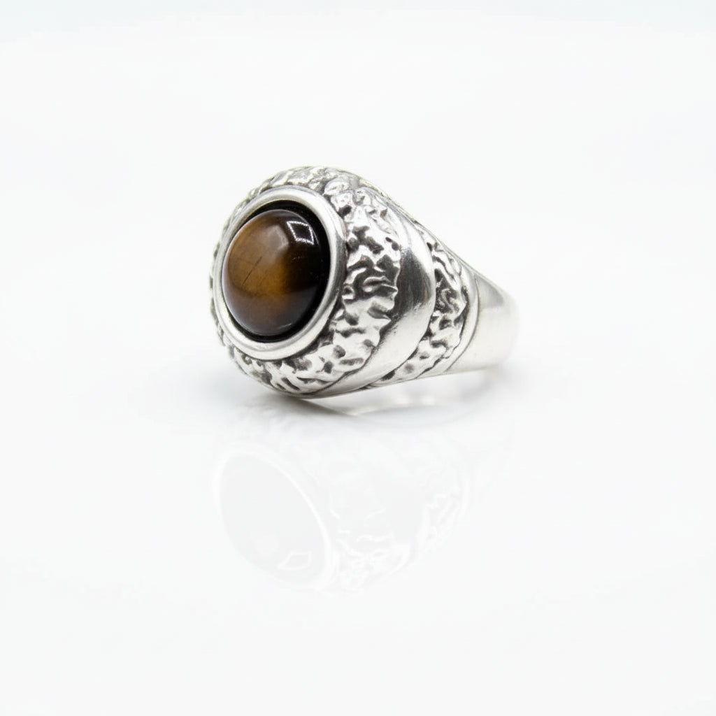 Anello Ocean occhio di tigre Aurum