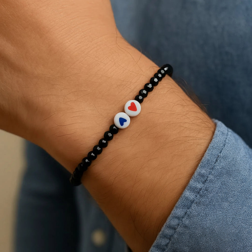 Steine: mehrfarbiges Hartsteinarmband