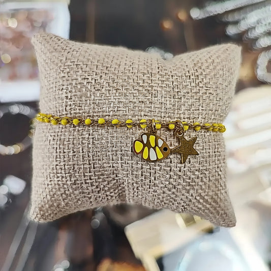 Luce Marina Gialla bracciale Charm che unisce vivacità del sole e mistero del mare