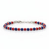 Bracciale Rosso blu Lapis e Agata Rossa 4 mm