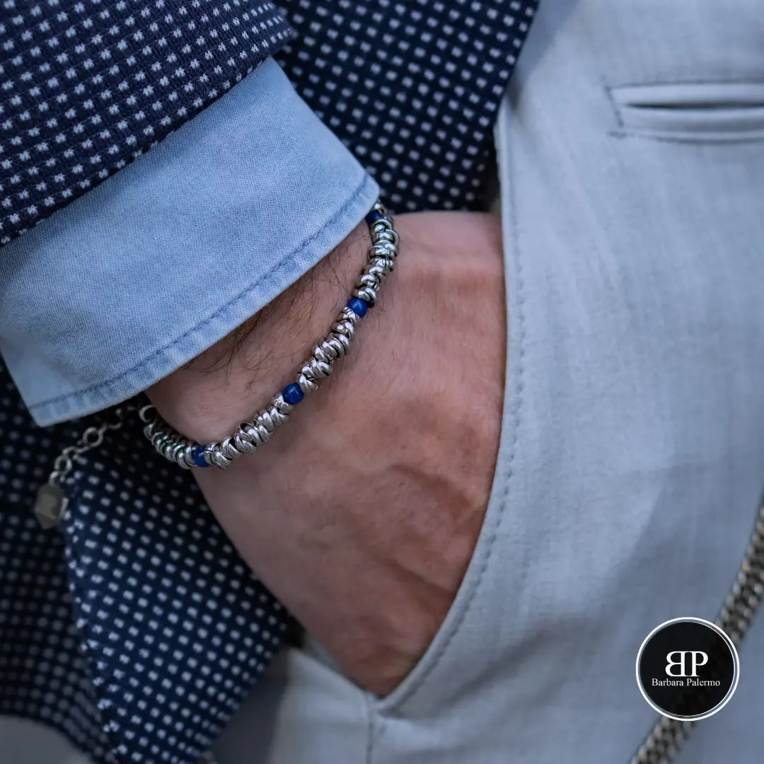 H2Node Armband mit blauem Achat