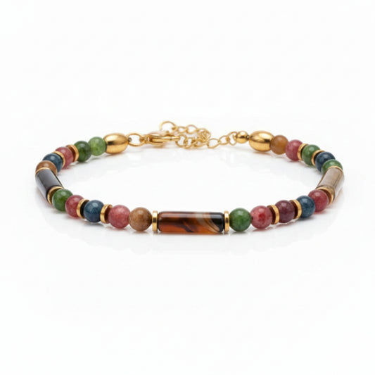 Bracciale Agata Multicolor 4 mm stones