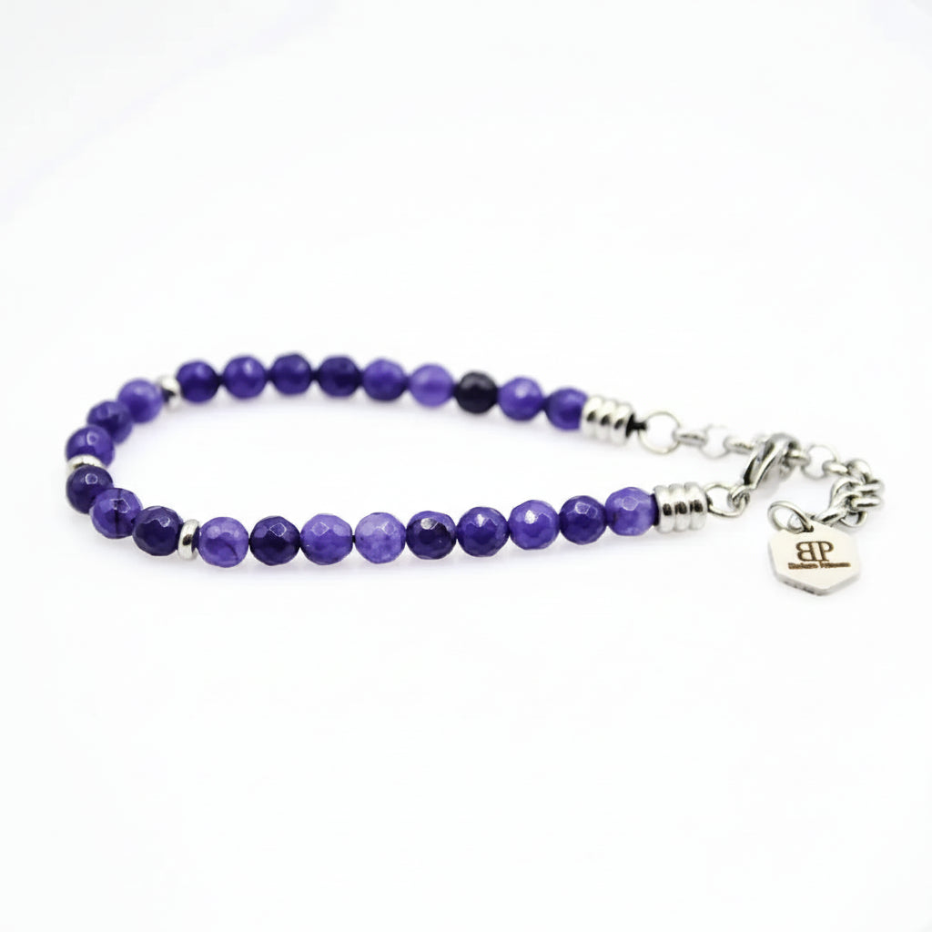 Stones bracciale Agata sfaccettata  con moschettone