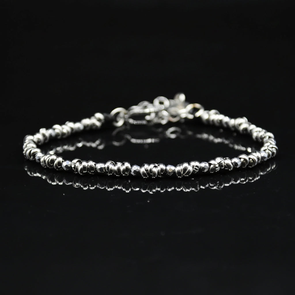 Braid Mini 2.0 Armband – Silber Hämatit