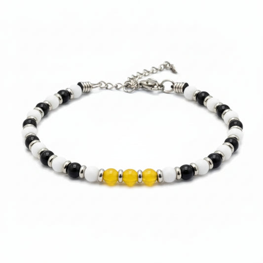 Bracciale Black White Gold stones Spirito Bologna