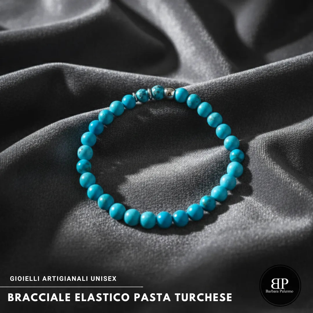 Stones bracciale turchese elastico