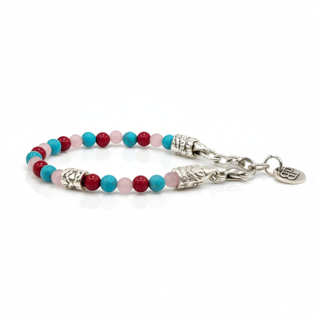 Bracciale di Giada rosa e Turchese Ocean Costa Rica