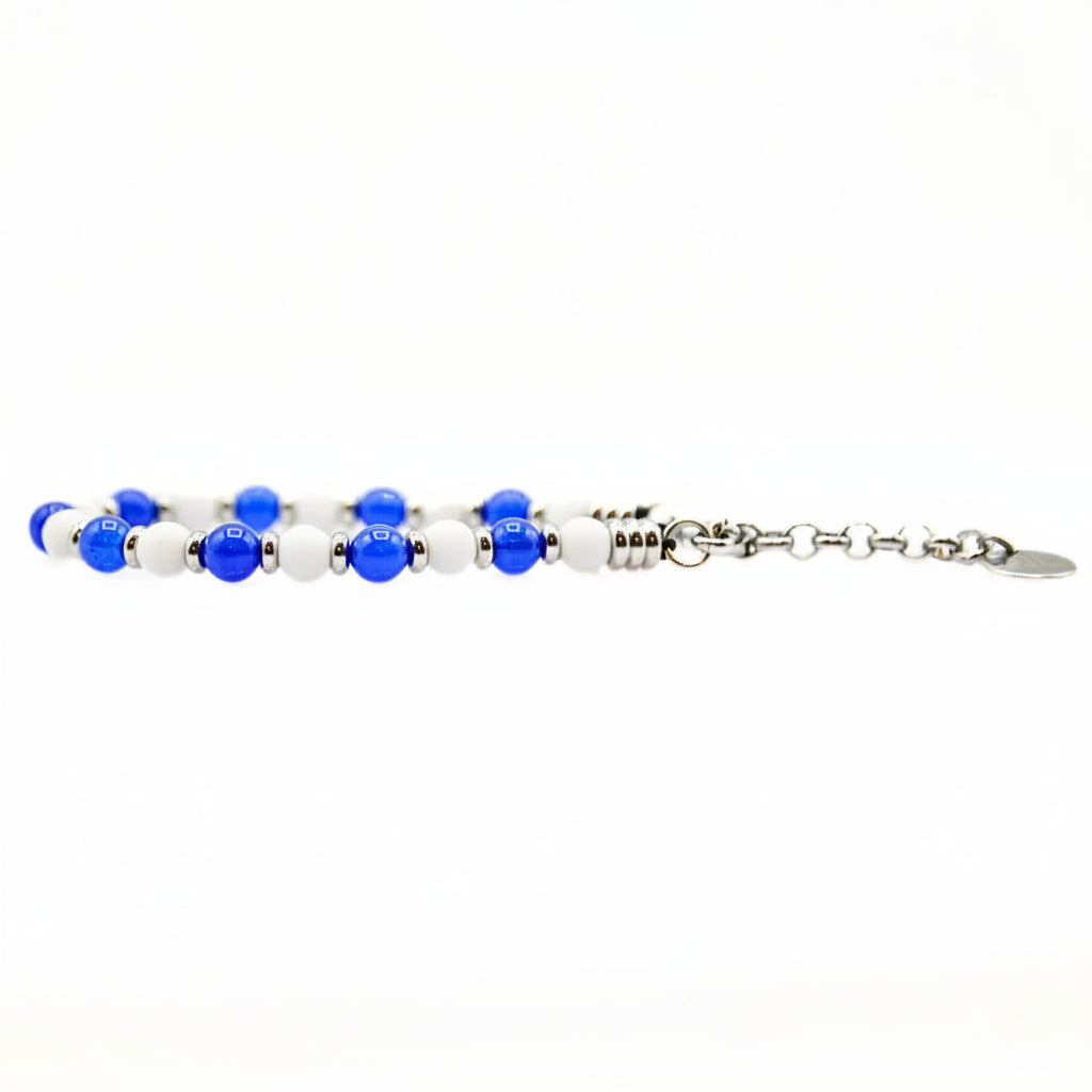 Bracciale Bianco Blu - Eleganza Senza Tempo