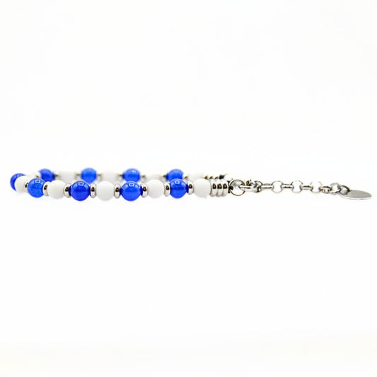 Bracciale Bianco Blu - Eleganza Senza Tempo