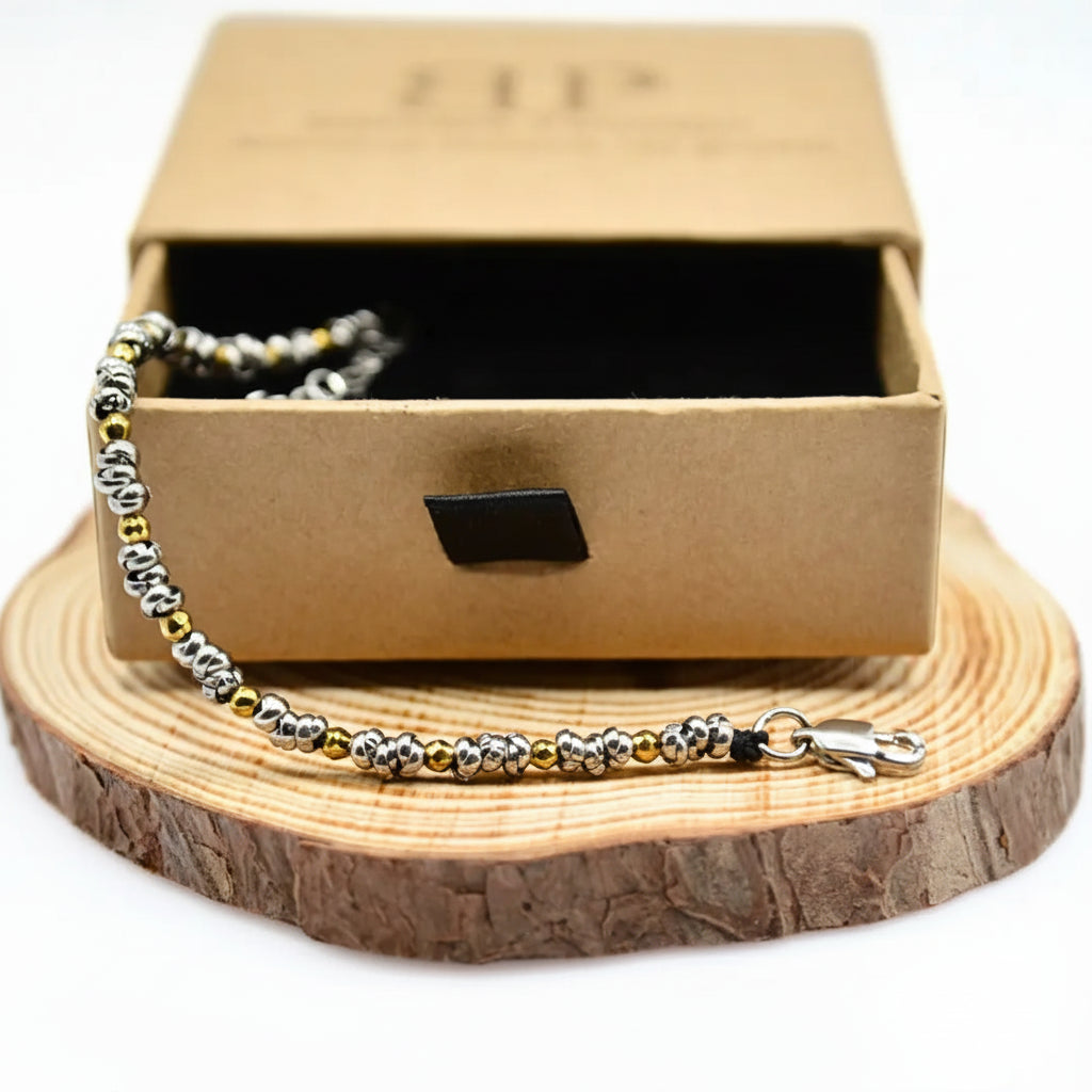Braid Mini 2.0 Armband – Hämatit Gold