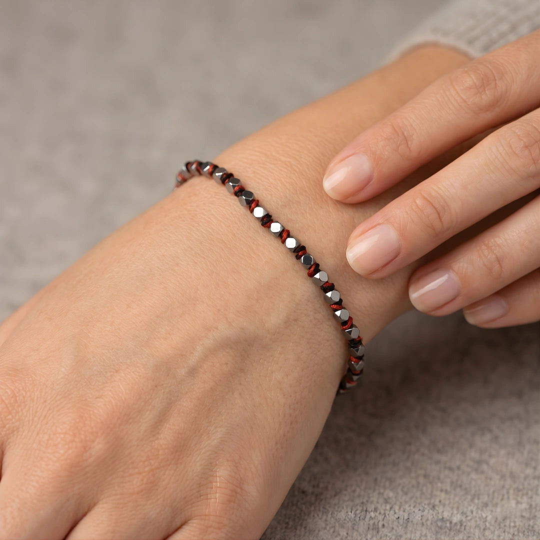 Steine: mehrfarbiges Hartsteinarmband