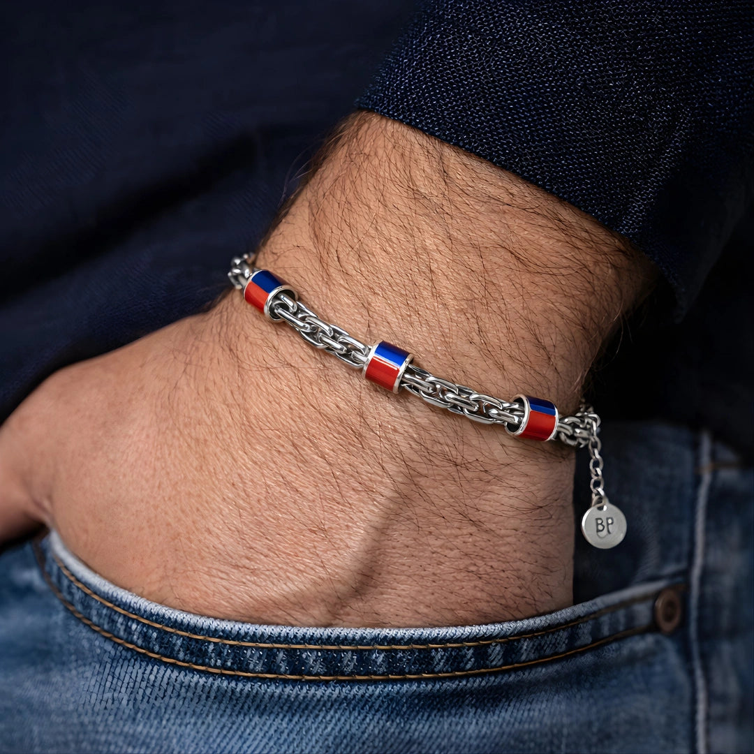Steine: mehrfarbiges Hartsteinarmband