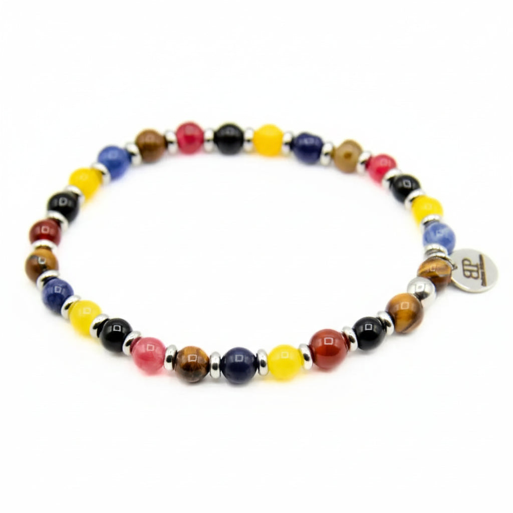 Bracciale stones pietre colorate elastico