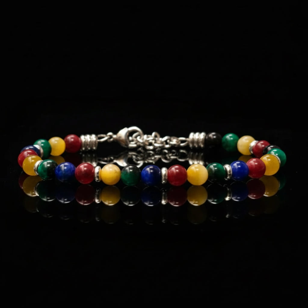 Steine: mehrfarbiges Hartsteinarmband