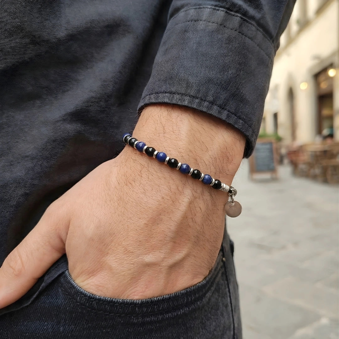 Steine: mehrfarbiges Hartsteinarmband