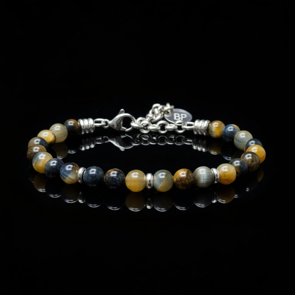Bracciale stones Safari Occhio di Tigre Grigio 6 mm