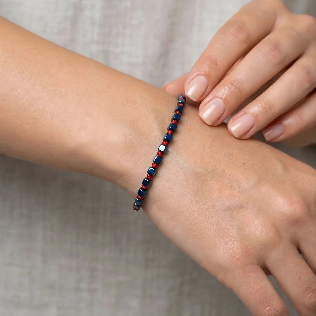 Steine: mehrfarbiges Hartsteinarmband