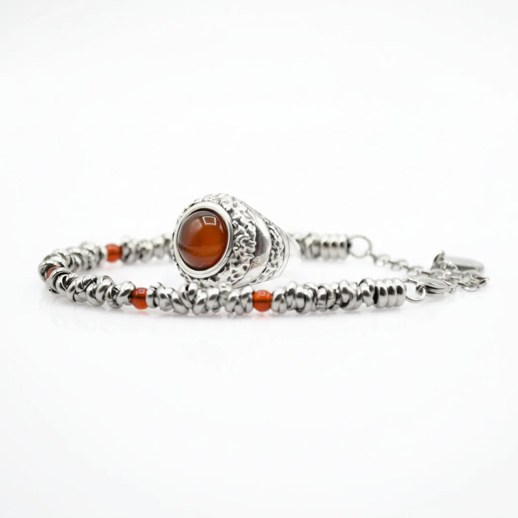 Karneol Harmonie Set: Ring &amp; Armband