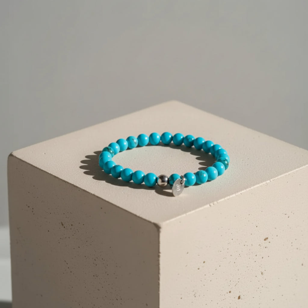 Stones bracciale turchese elastico