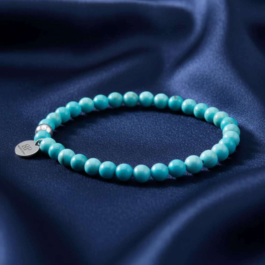 Stones bracciale turchese elastico
