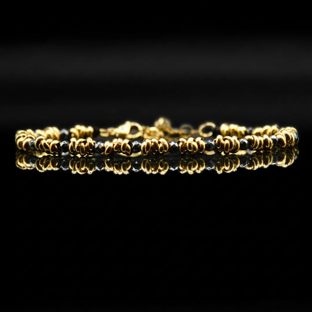 Braid Mini 2.0 Armband – Eleganz in Anthrazit und Gold