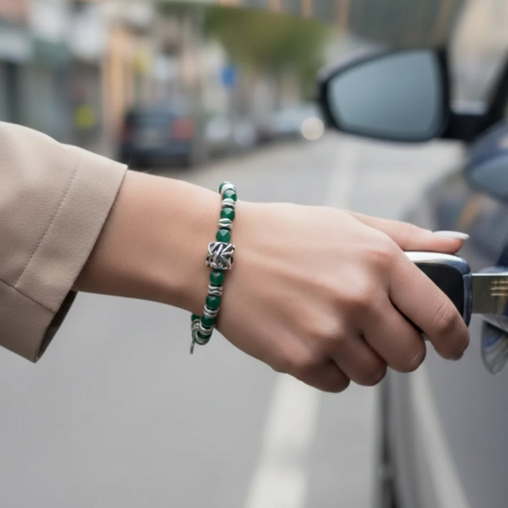 Lila Tigerauge-Armband PASSION mit Silberanschlüssen