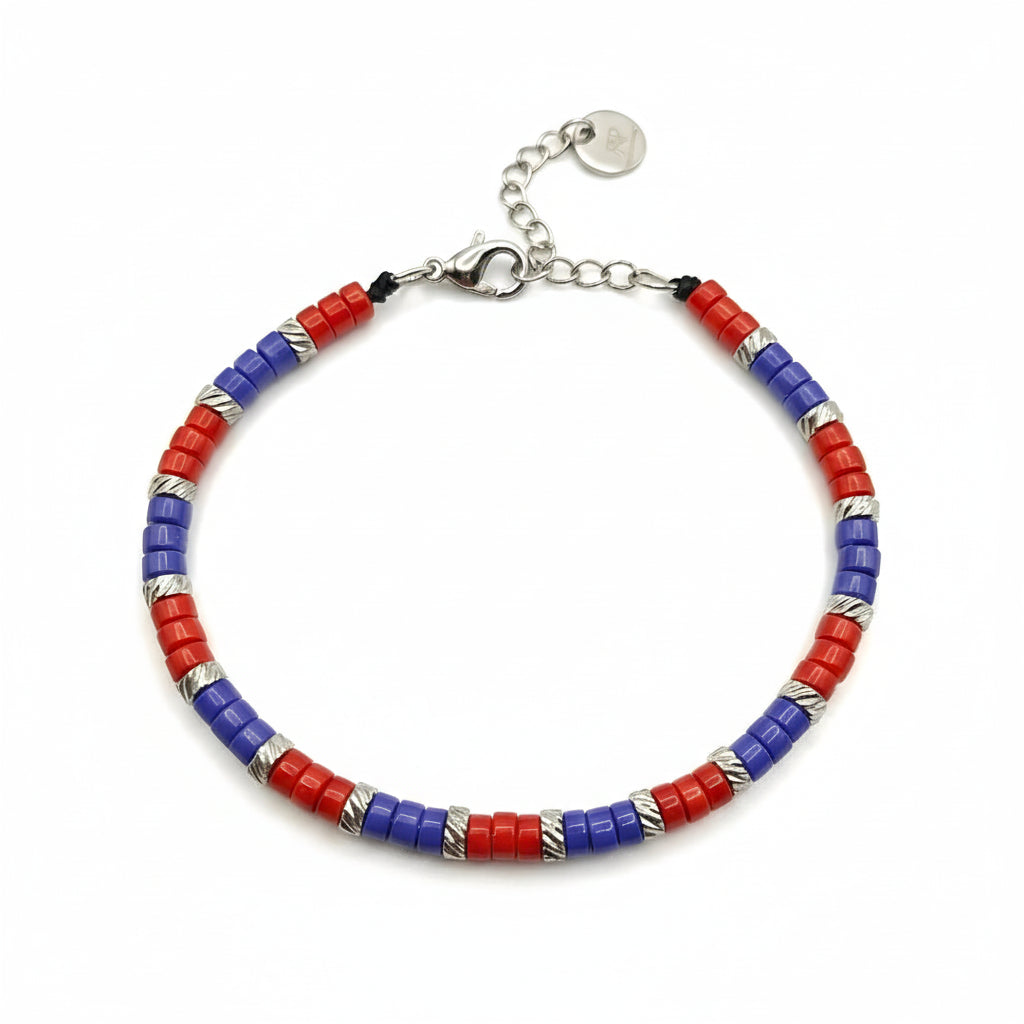 Bracciale Rosso Blu Urban Fan