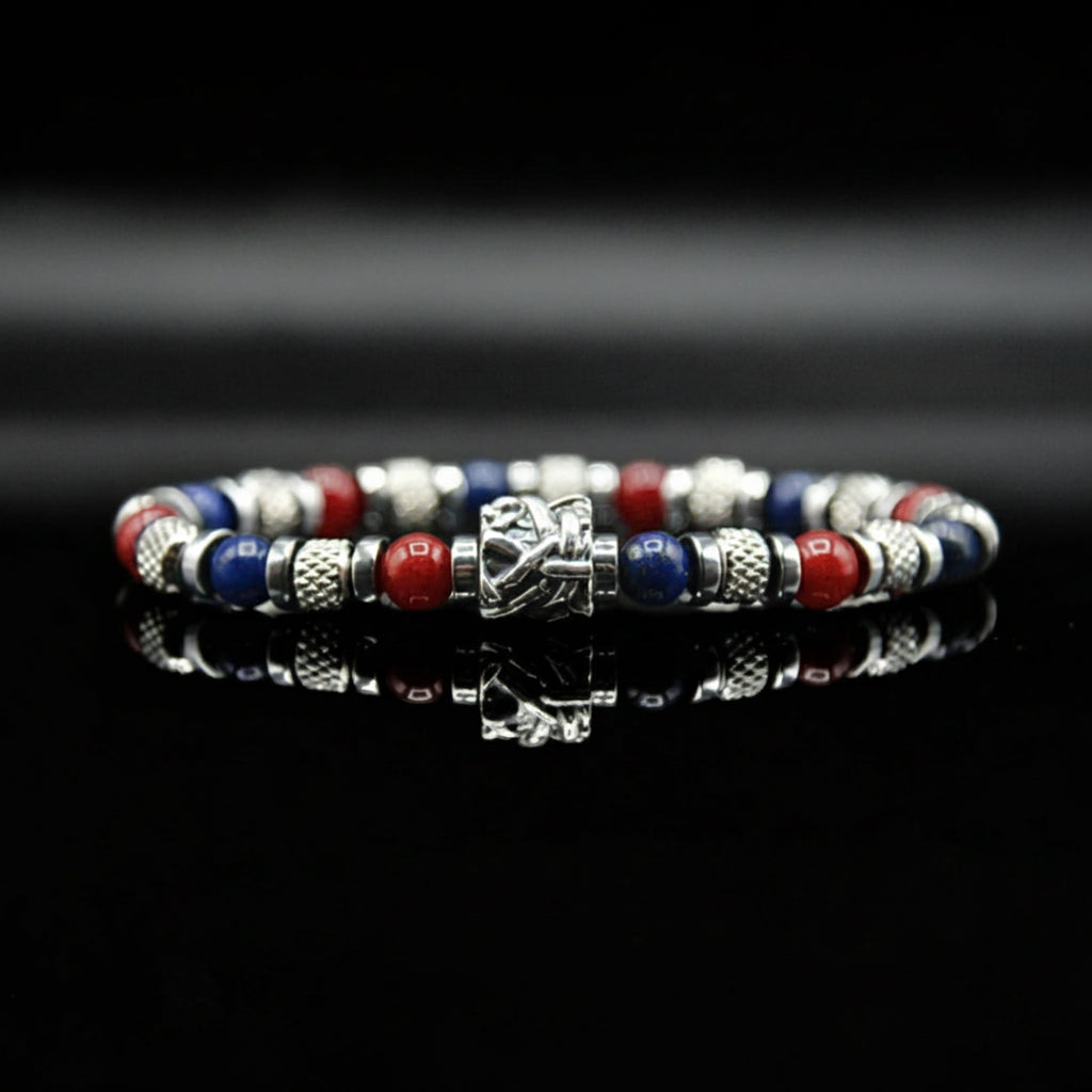 Lila Tigerauge-Armband PASSION mit Silberanschlüssen