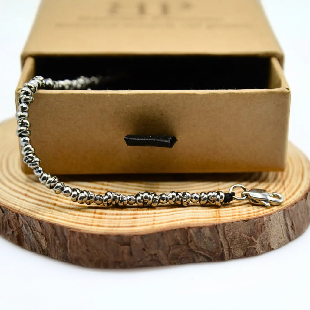 Braid Mini 2.0 Armband – Silber Hämatit