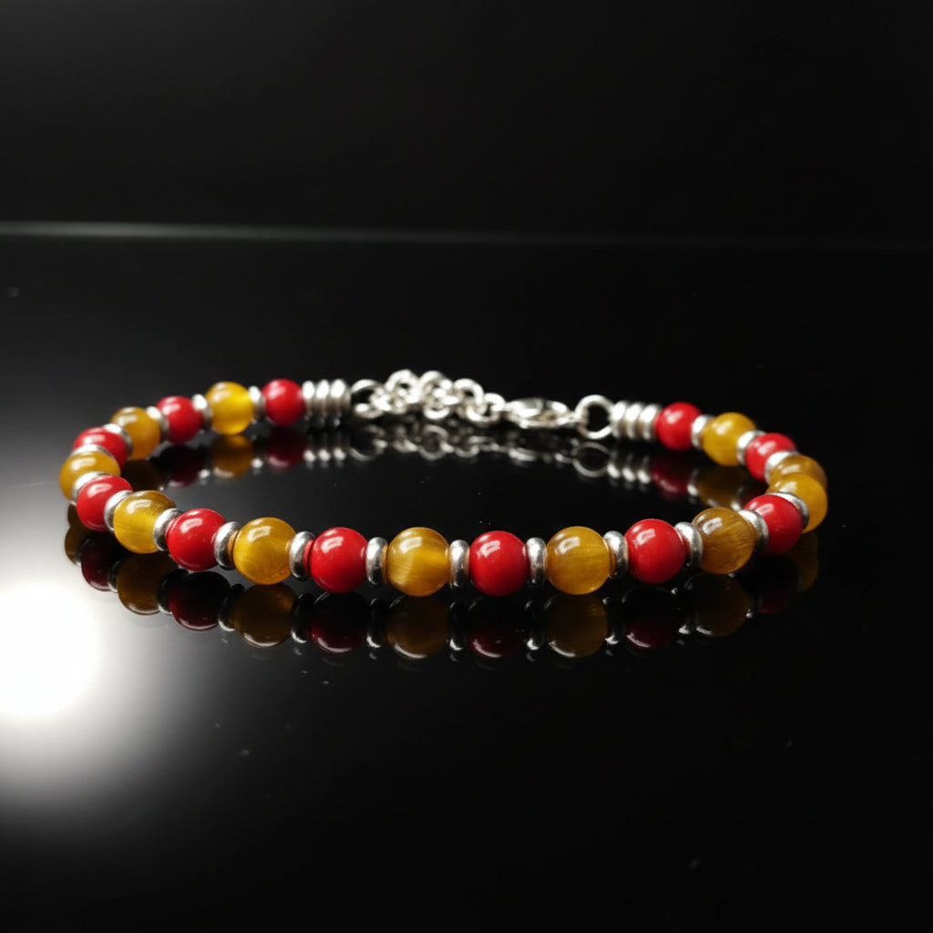 Steine: mehrfarbiges Hartsteinarmband