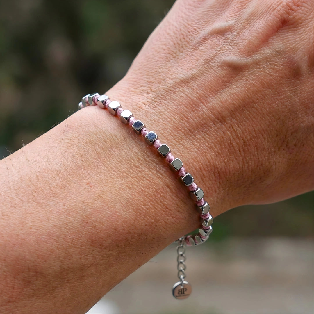 Bracciale Luminex Rosa Cubi
