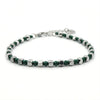 Bracciale Luminex Verdone  Cubotti Ematite Argento