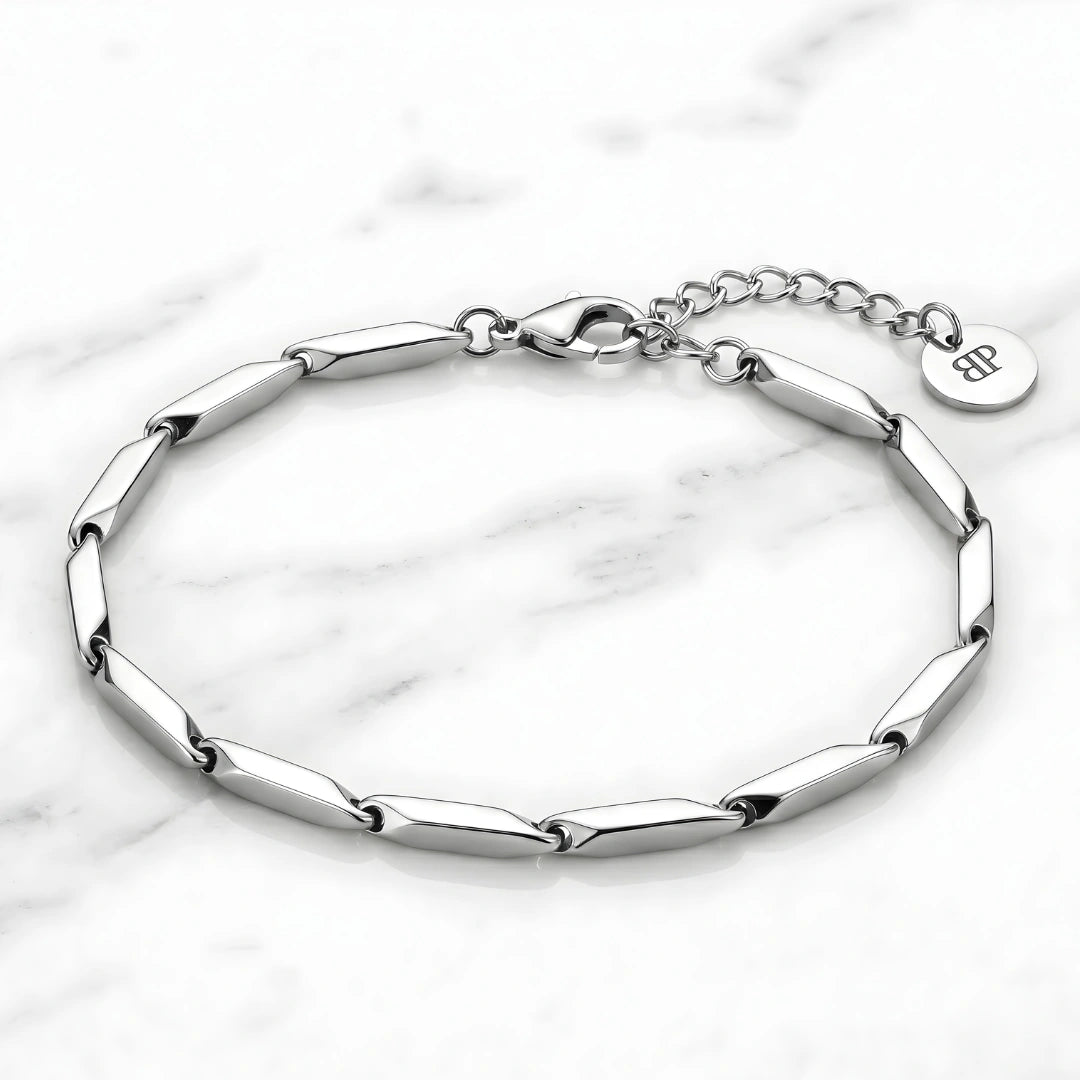 Bracciale Minimal Geometrico in Acciaio 316L