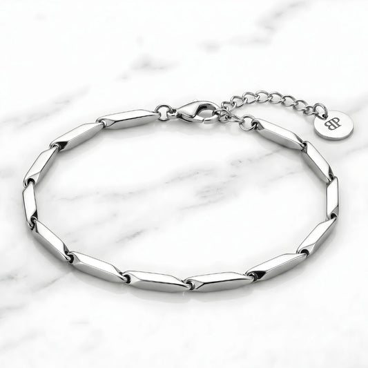 Bracciale Minimal Geometrico in Acciaio 316L