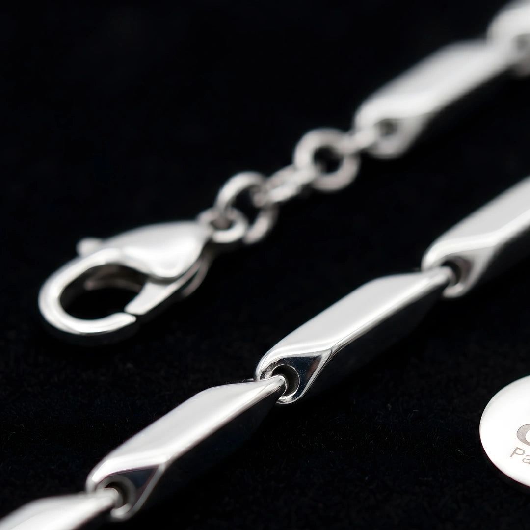 Bracciale Minimal Geometrico in Acciaio 316L